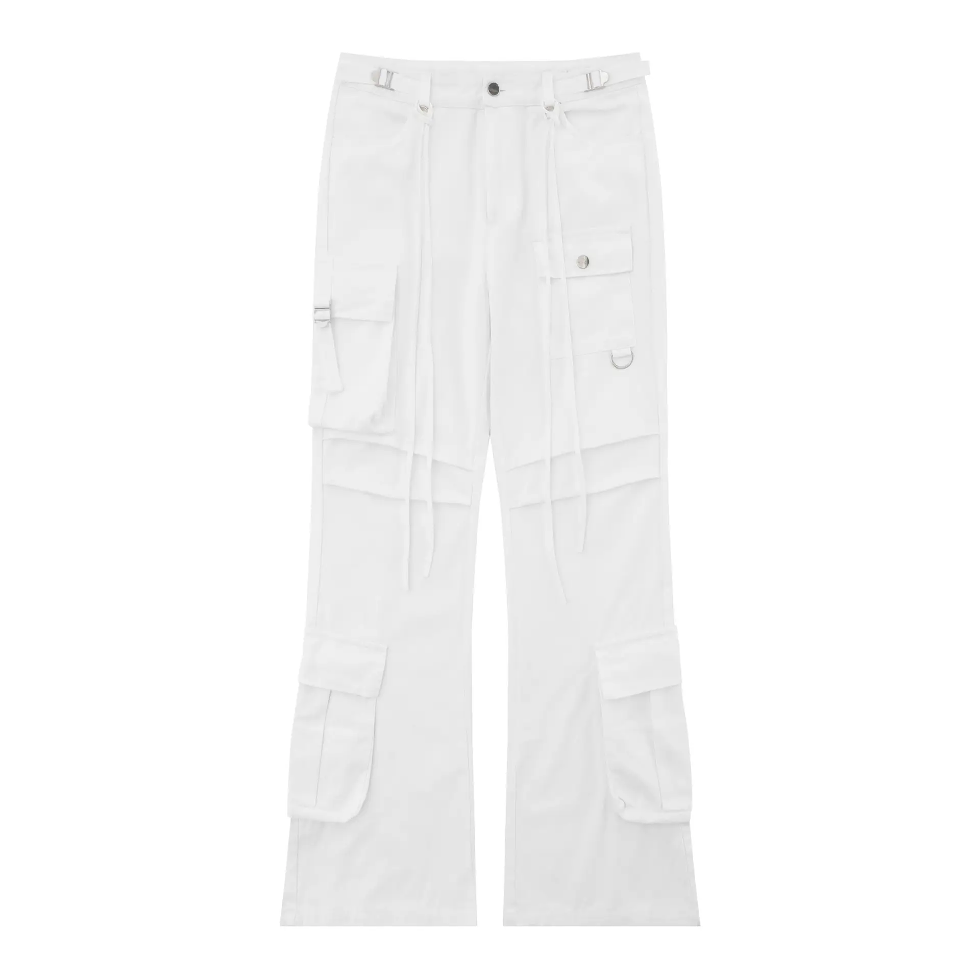 Retro Lace-up Decoration Autumn And Winter Cargo Pants