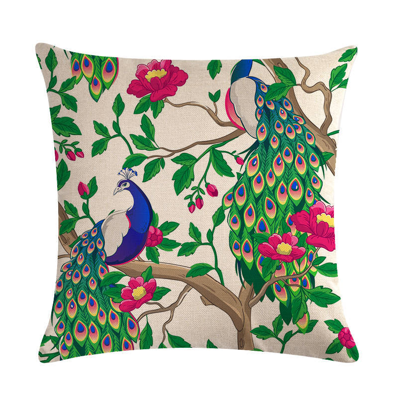 Title 2, Pastoral Style Printing Series Linen Pillow Cover