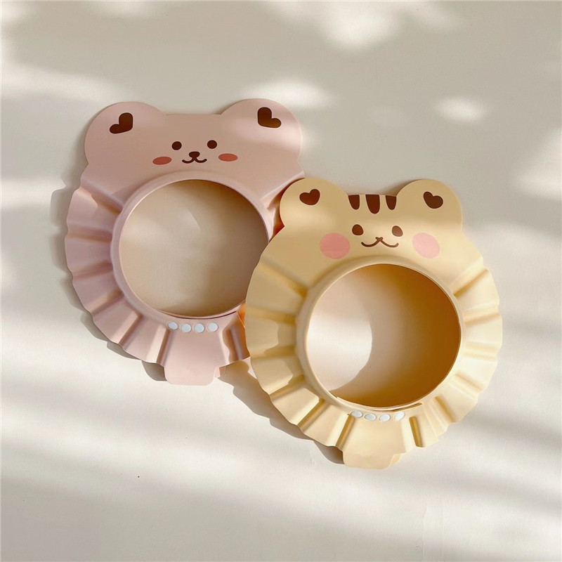 Baby Hair-Washing Cartoon Little Bear Water-Blocking Ear-Protection Shower Cap product image