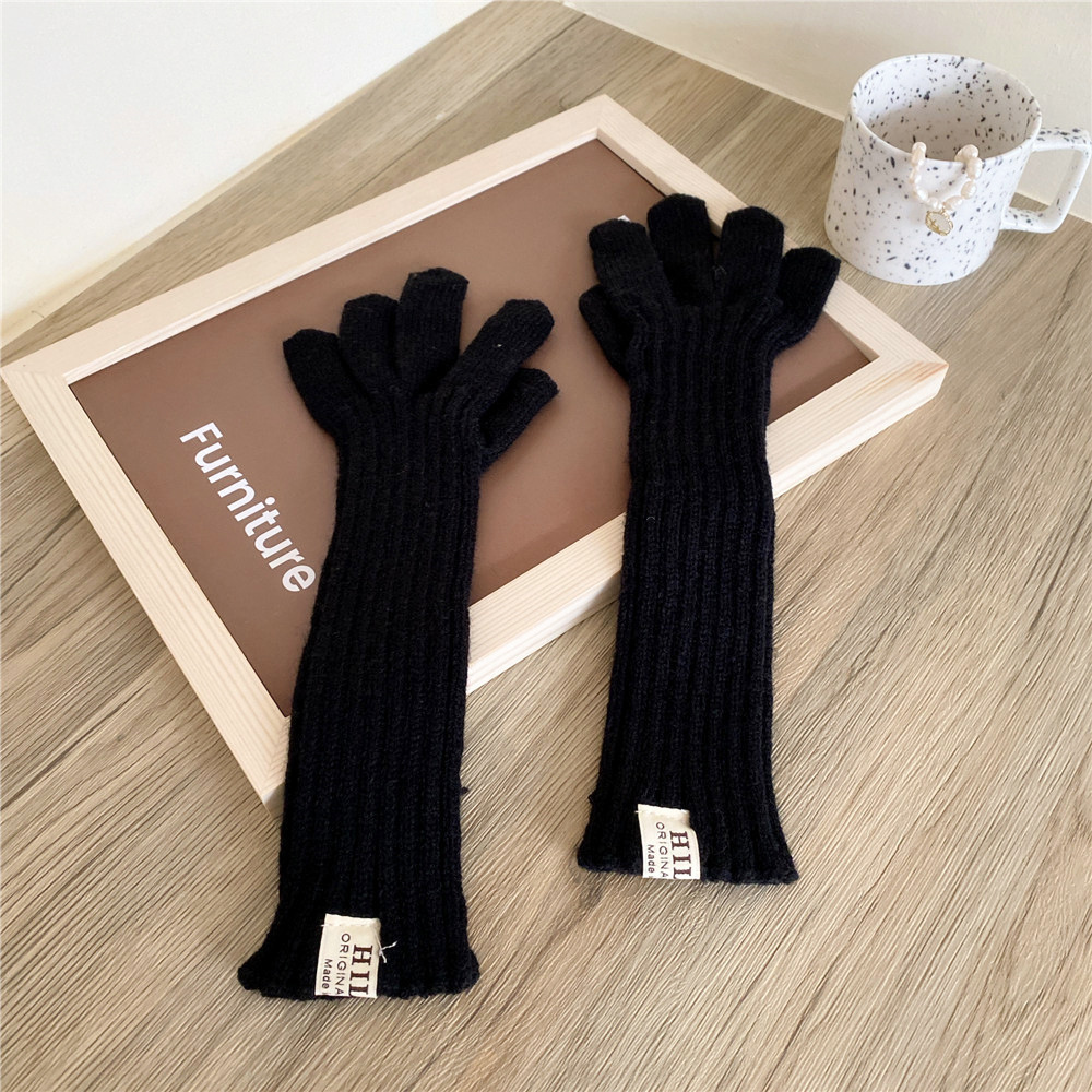 12 Long Gloves Black