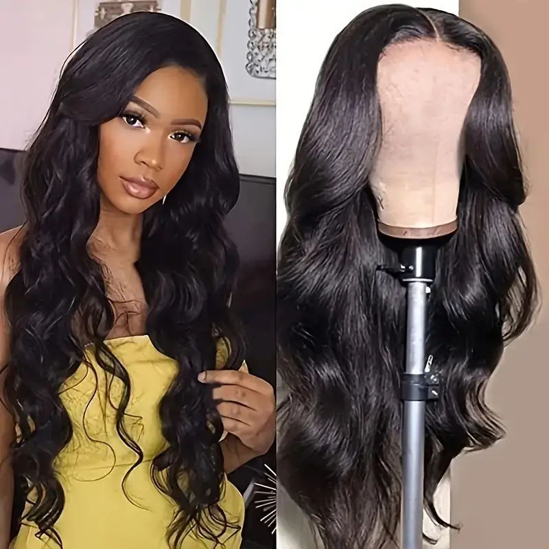 Womens Synthetic Black Big Wave Wig