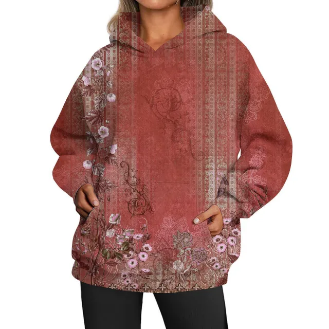 European And American Ladies Casual Style Printed Hooded Top Wyddp27 Style Xxl - Shop at LoveMi