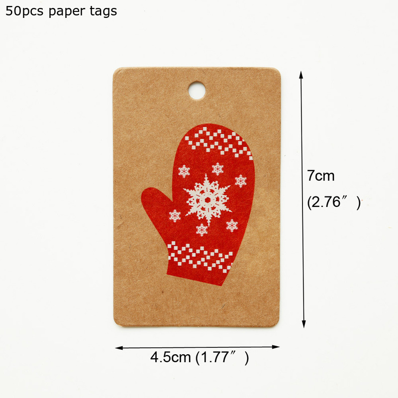 50 Christmas Gloves Tags