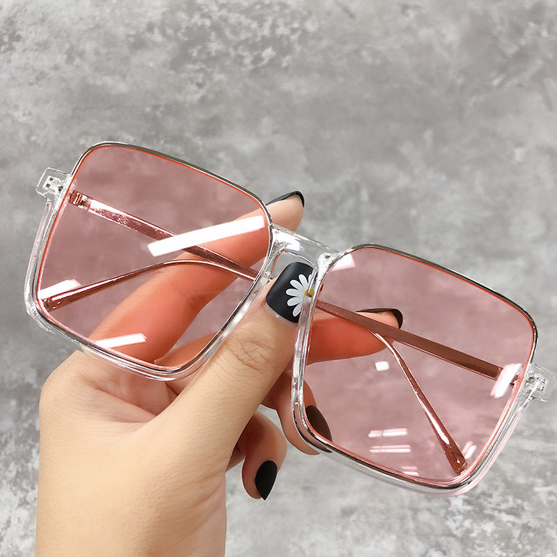 Women’s Alloy Plastic Lower Semi-rimless Slimming Sun Glasses