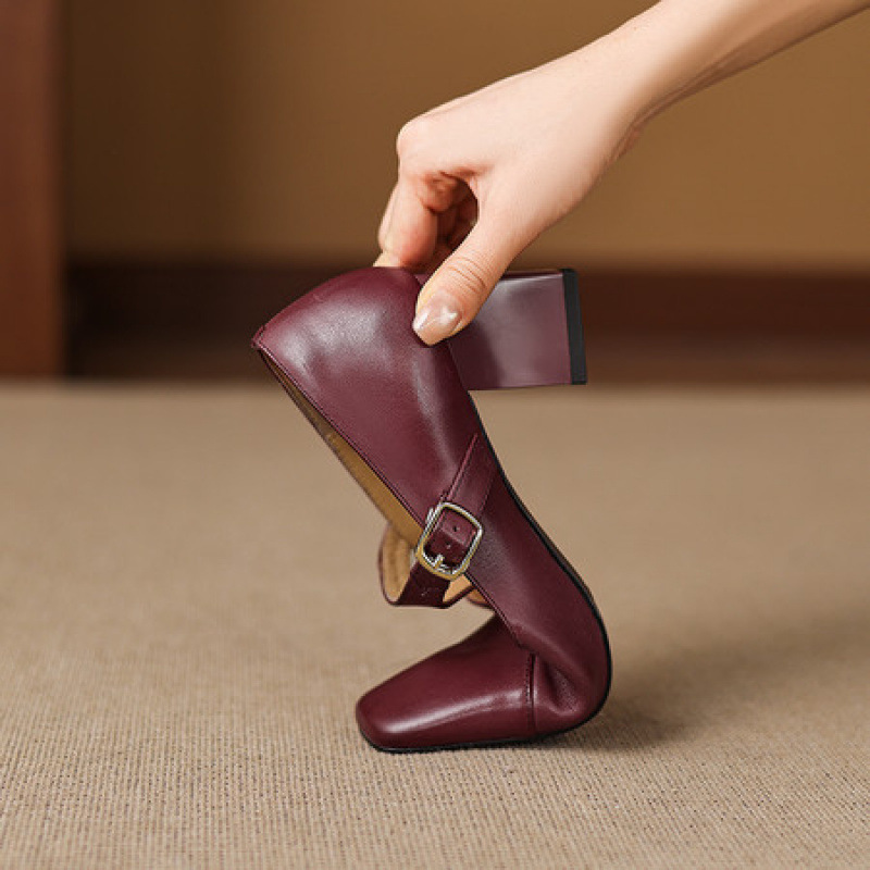 Pigskin High Heel Loafers, picture 2 of 5