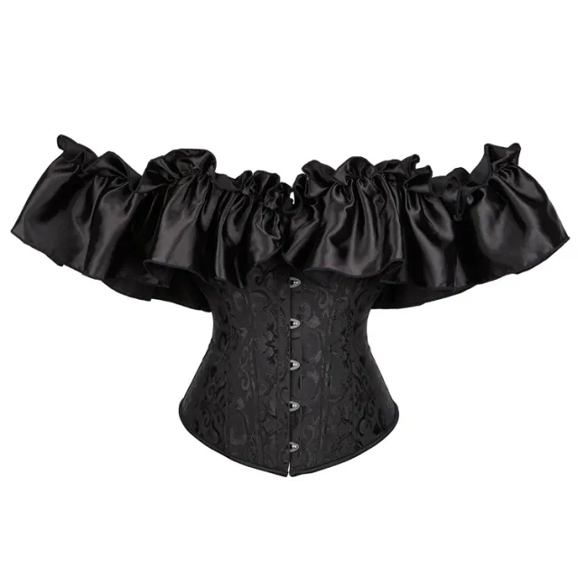 Jacquard Ribbon Satin Lace Court Lady Black - Shop at LoveMi