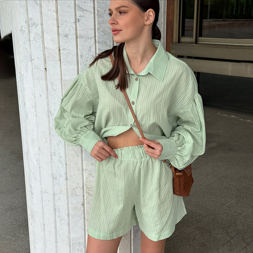 Cotton Pajamas You Can Wear Outside Comfortable Relaxed Fit Long Sleeve Shorts Womens Loungewear