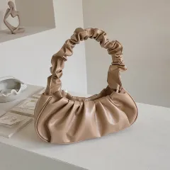 New Pure Colour Cloud Women's One Shoulder Bag - Khaki - View 1
