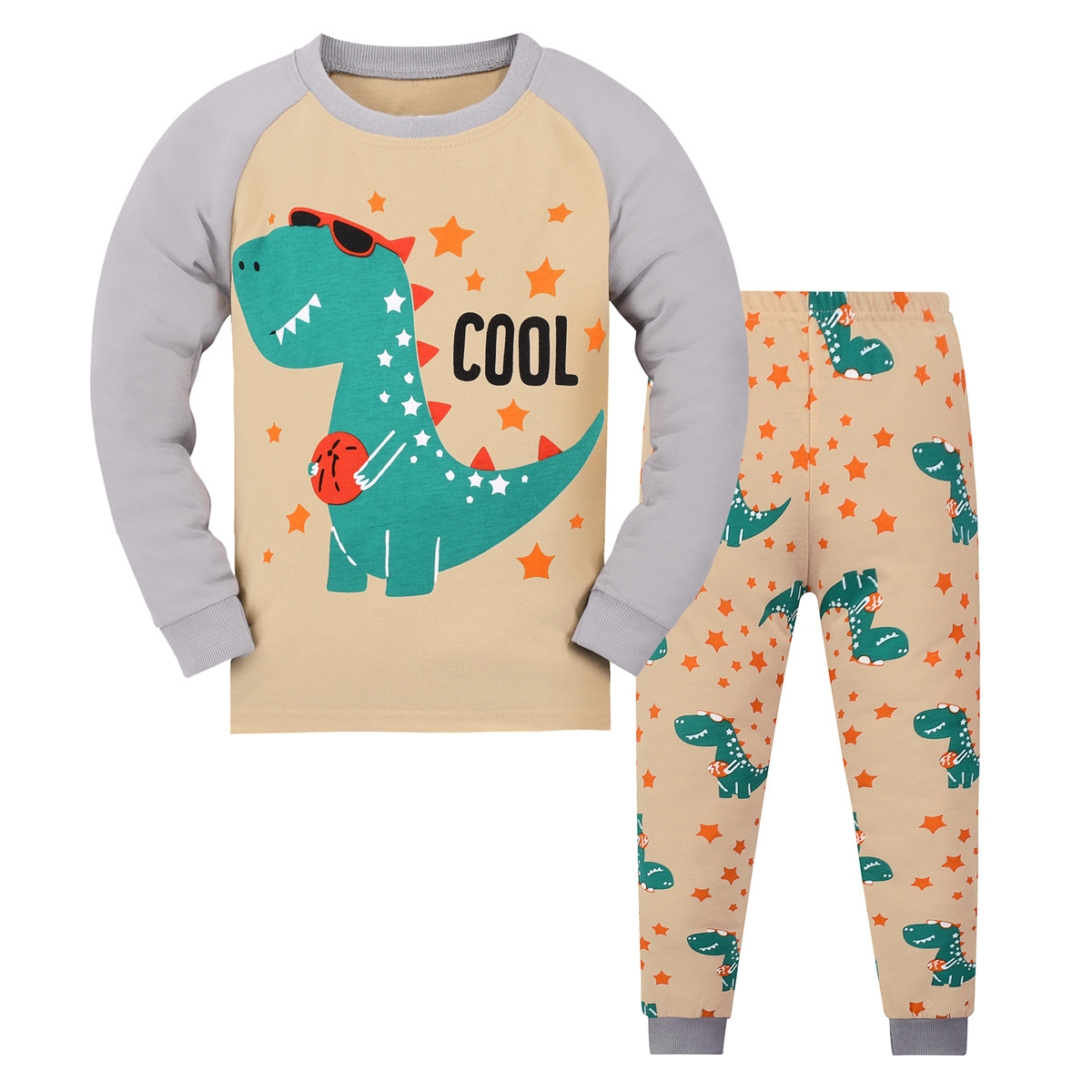 Boys And Girls Long Sleeve Trousers Homewear Children's Pajama Set - Image 16