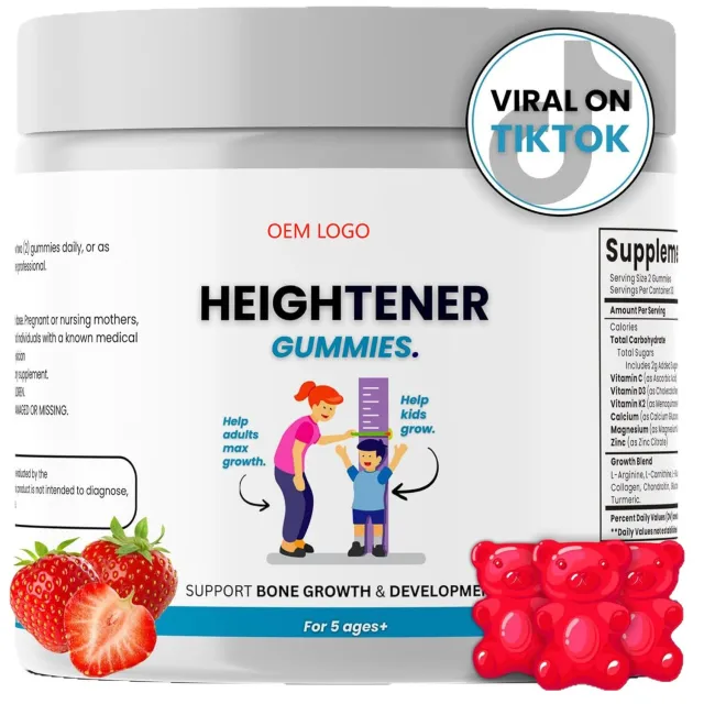 Height Gummy Red Bear Heightener Gummies 60 Tablets Per Bottle - Shop at LoveMi