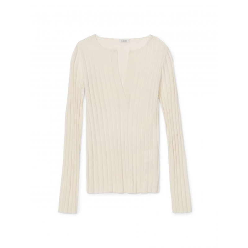 Women's Fashionable Silk Cashmere Half open Collar Bottoming Top White - Shop at LoveMi