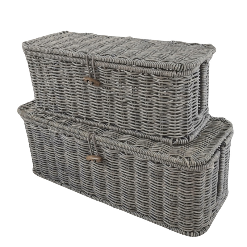 Creative Flip-Top Rattan-Style Woven Storage Basket
