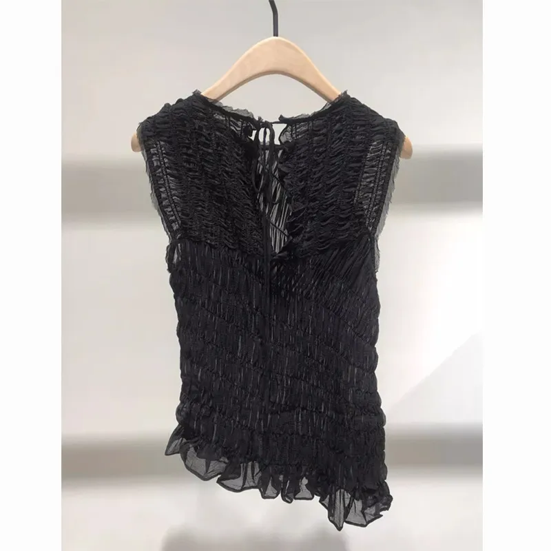 Versatile Unique Design Super Stylish Top - Black