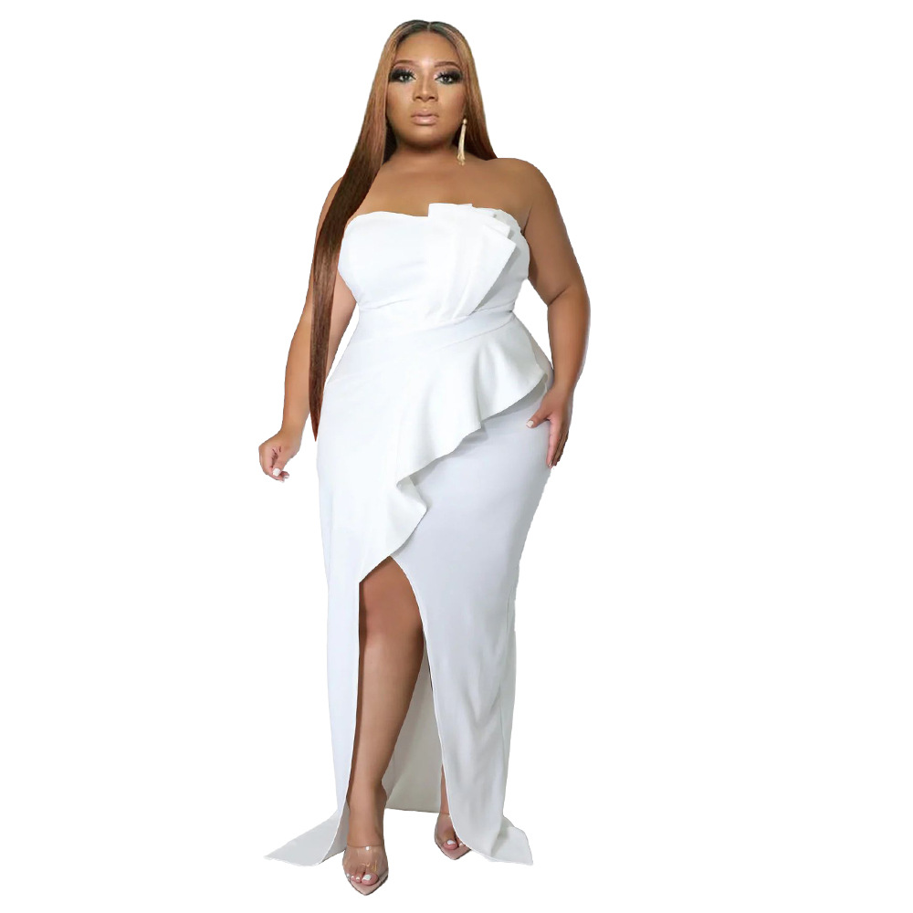 Women's Elegant High Waisted Sexy Bodycon Split Dress White - Shop at LoveMi
