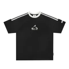 Logo Letter Print Short-sleeve T-shirt Men's And Women's Tops Summer Fashion Brand - Black - View 1