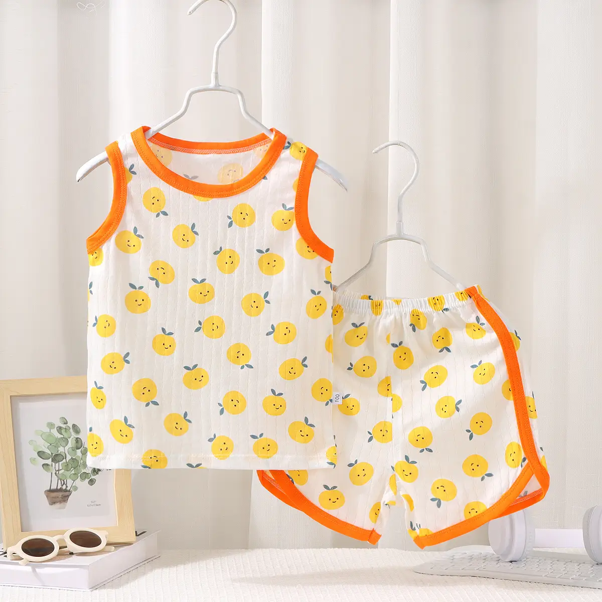 Casual New Children's Vest Suit Summer Cotton