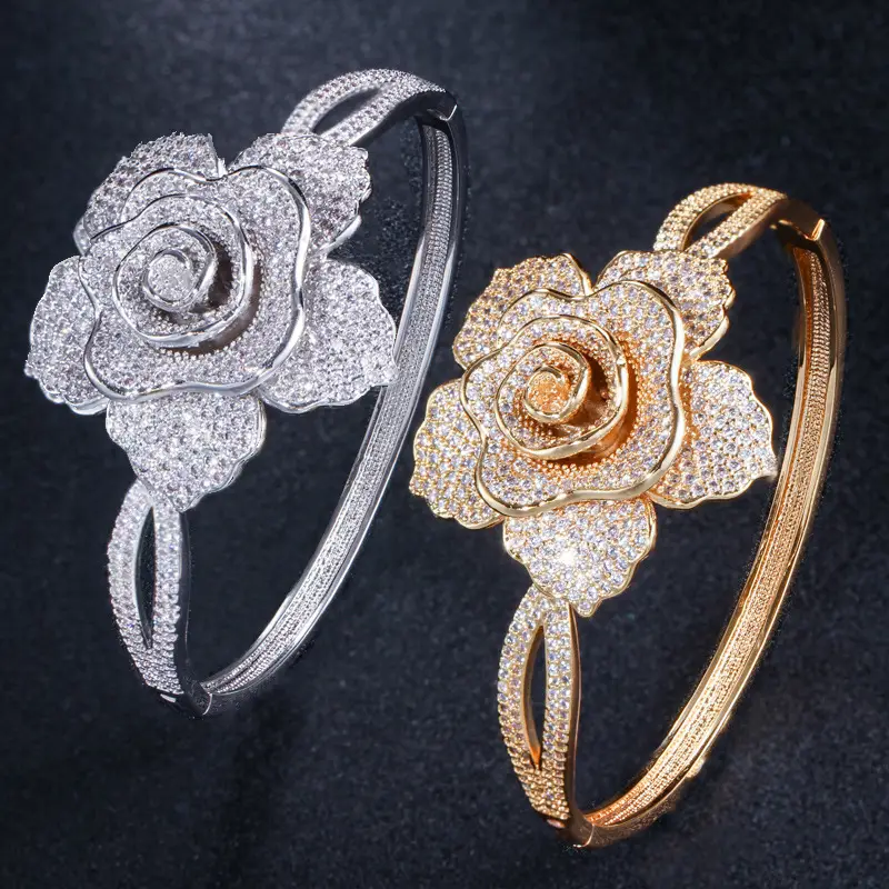 Creative Flower Full Rhinestone Zircon Bracelet