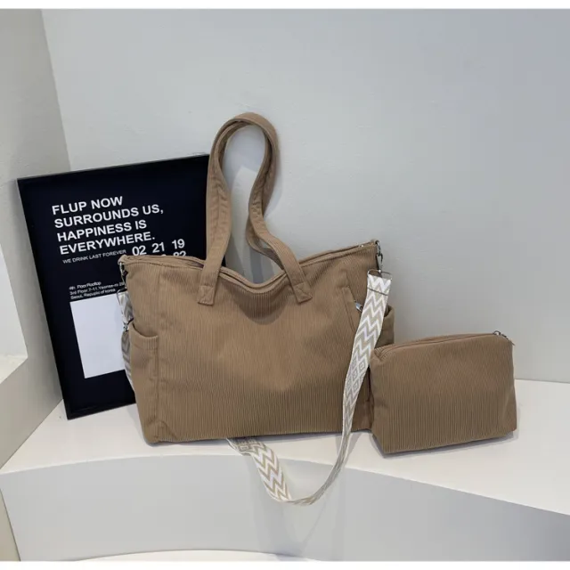 Simple Fashion One shoulder Portable Canvas Bag Khaki - Shop at LoveMi