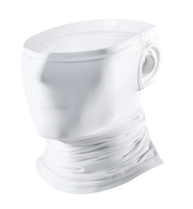 Riding Mask Ice Silk Magic Headband - Ear Hanging Scarf White
