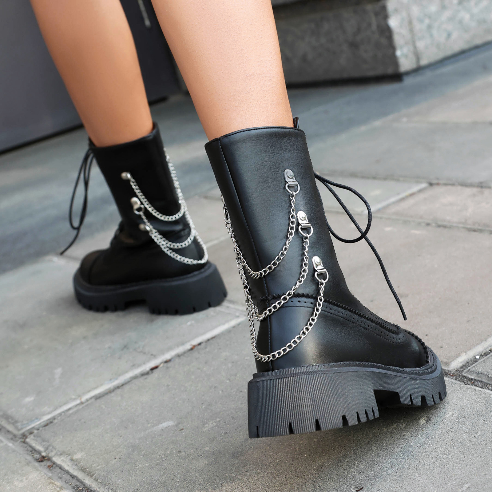 Women’s Chunky Heel Mid-Calf Dr. Style Boots