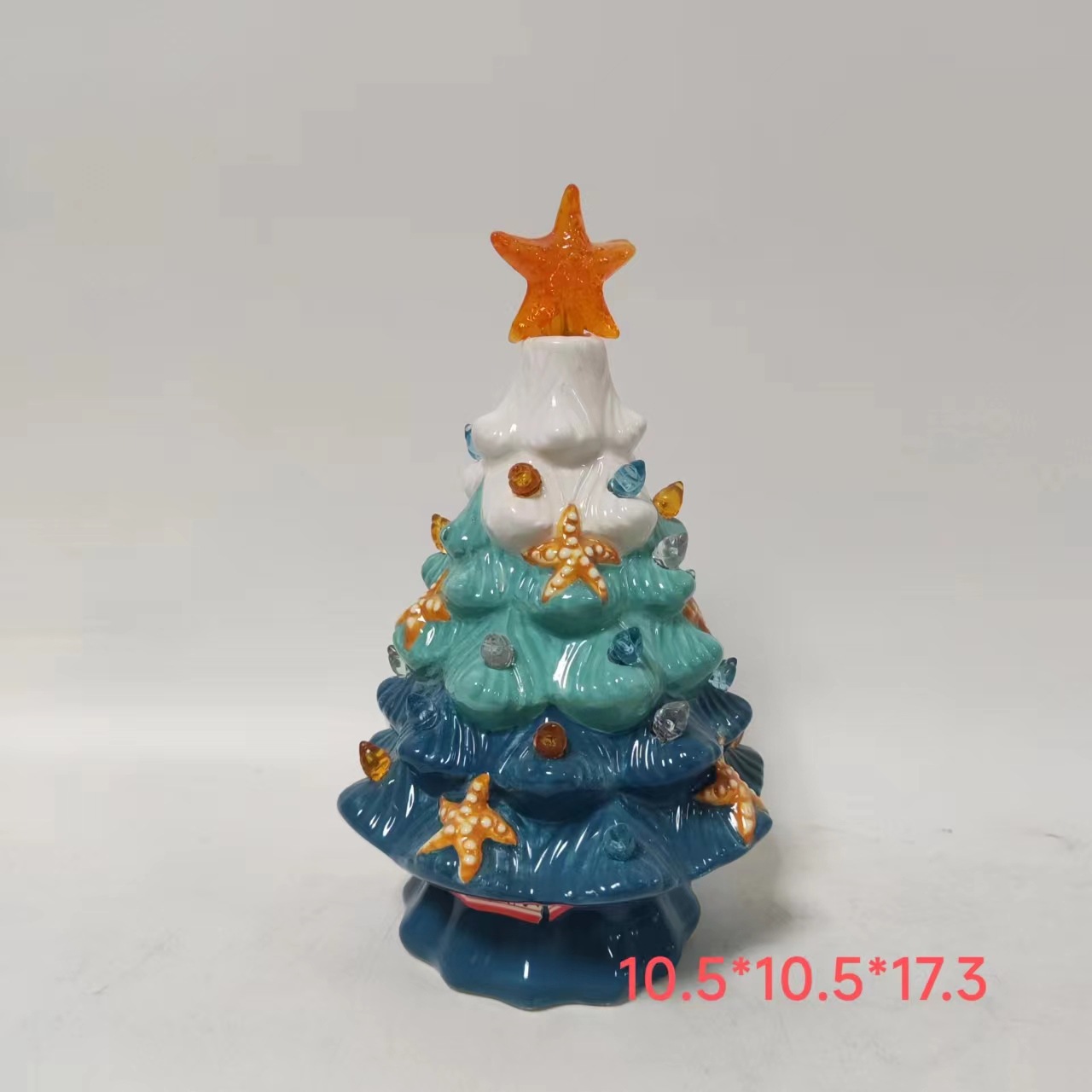 Title 1, Ceramic Luminous Tree Desktop LED Ornaments Sma...