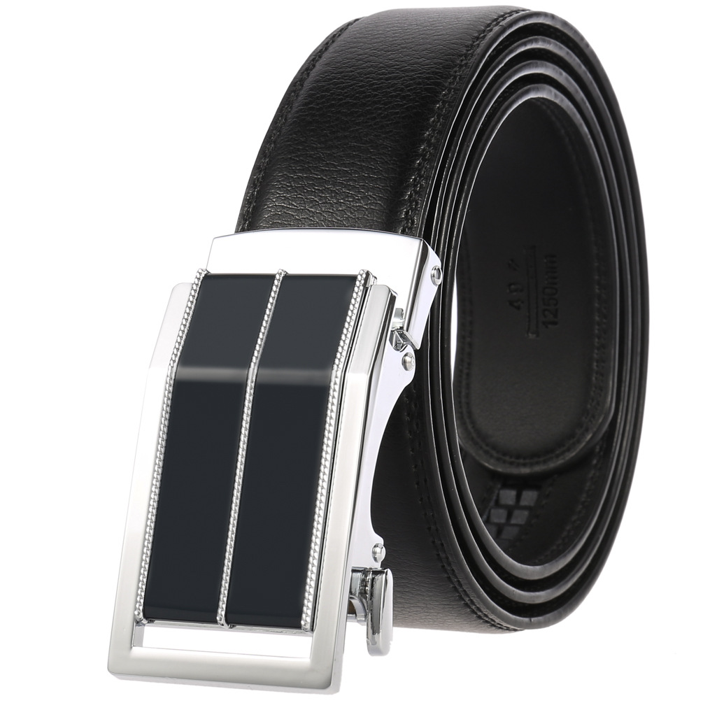 Chrome Buckle Black Belt