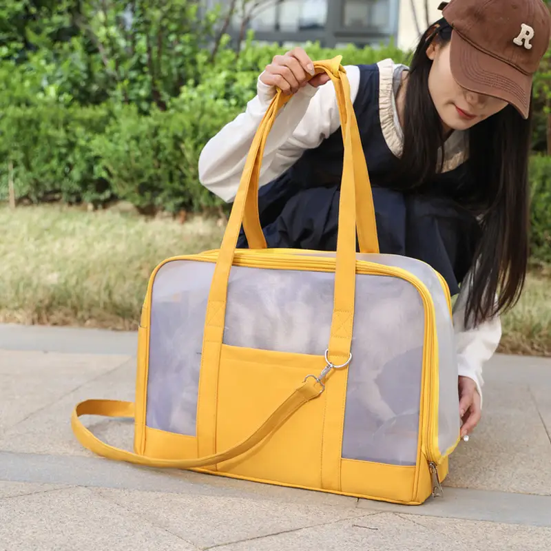 Travel Breathable Dog Bag Soft And Comfortable One-shoulder Portable Cat Bag