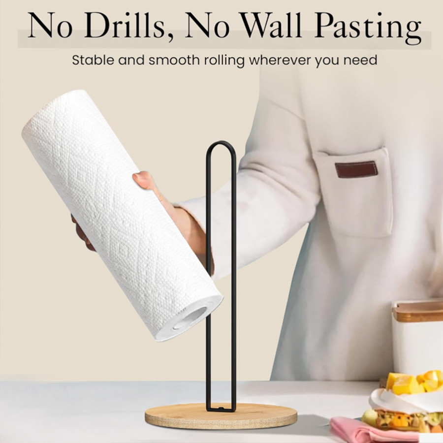 Wrought Iron Household Table Kitchen Vertical Tissue Holder Storage Rack