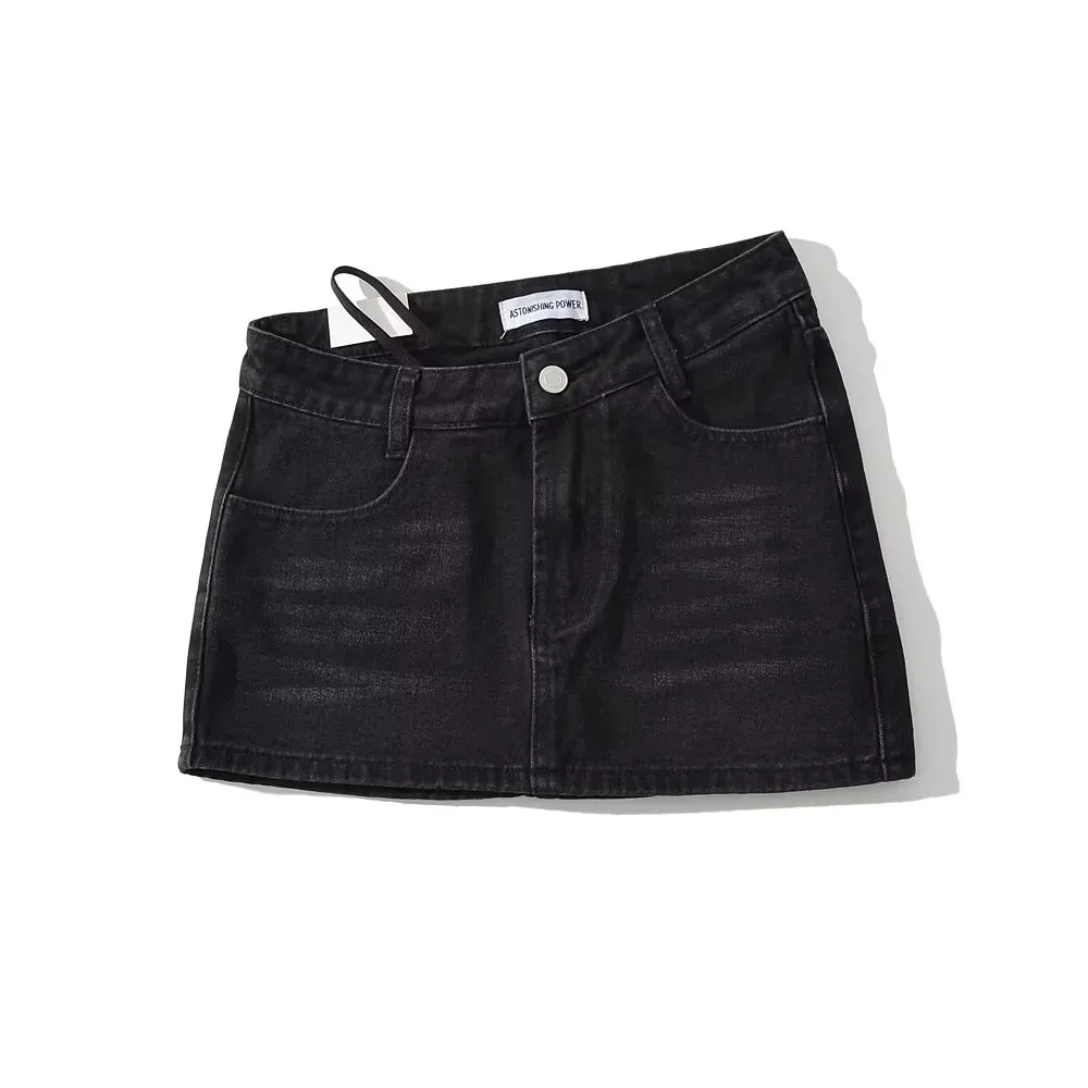 Irregular Fashion Denim Skirt For Women - Black