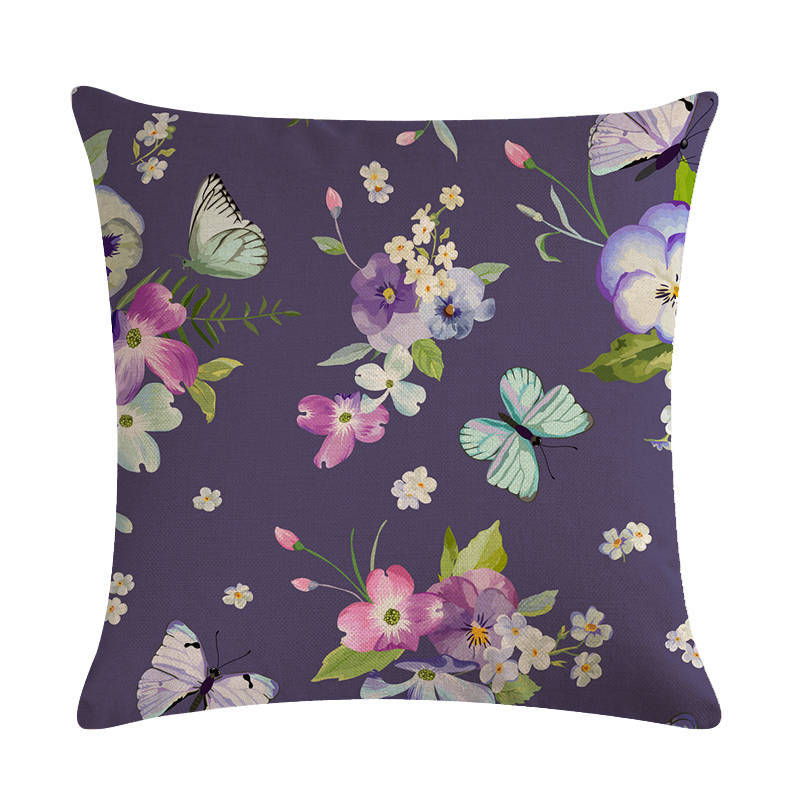 Title 8, Pastoral Style Printing Series Linen Pillow Cover