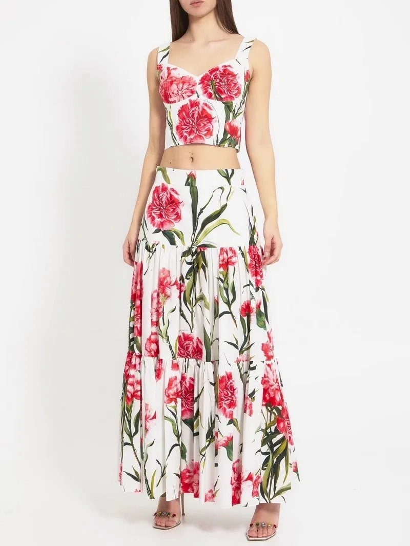 Women's Fashion Suspenders Tube Top Skirt Suit