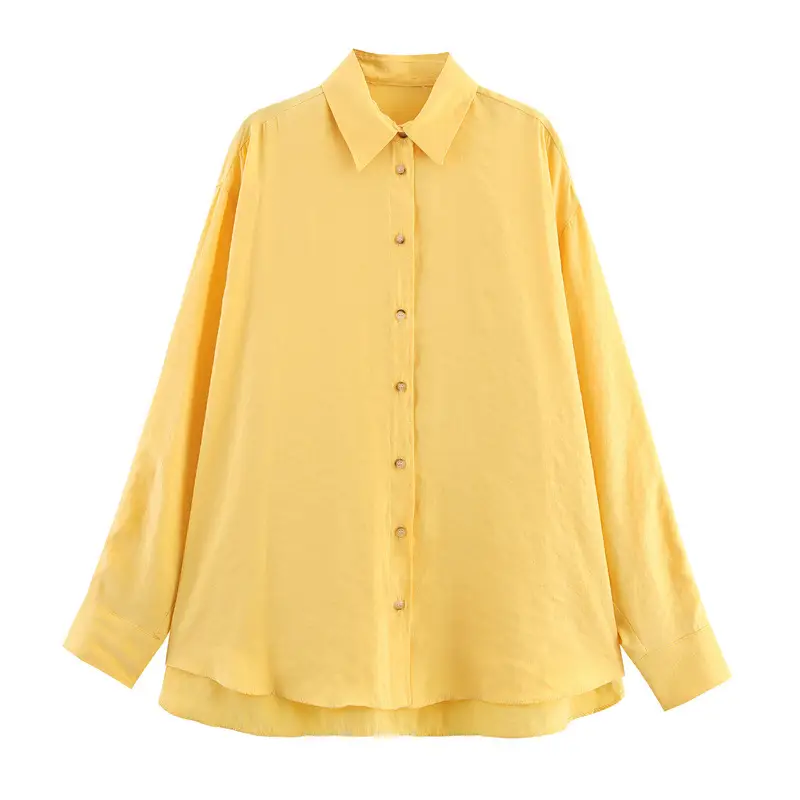 Fashionable Casual Loose-Fitting Long-Sleeve Lapel-Style Striped Shirt 4