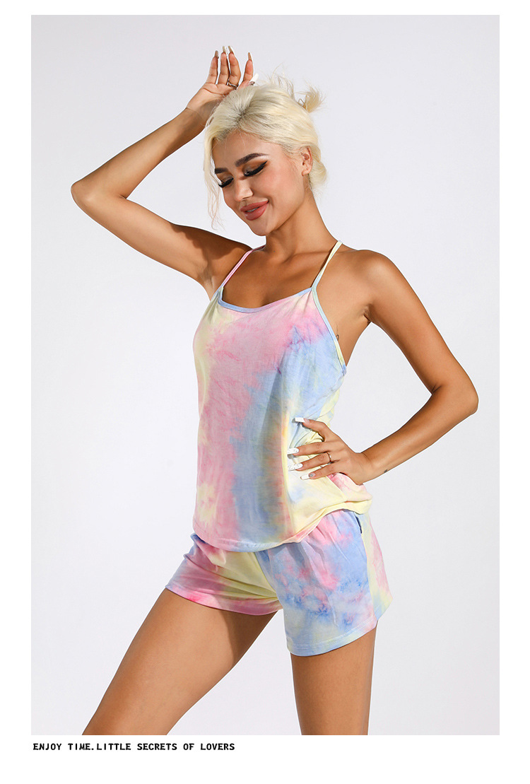 Title 17, Color Tie-dyed Modal Cotton Pajamas Women