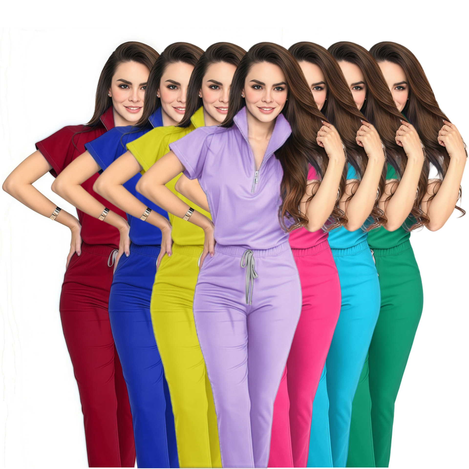 Laboratory Scrub Tops Postpartum Long Pants For Beauty Salons