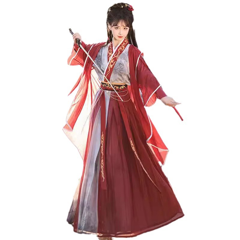 Zhiyu Han Elements A Complete Set Of Men's And Women's Same Style Pliable Temperament Super Fairy Elegant Waist-high Ruqun Ancient Style Cool