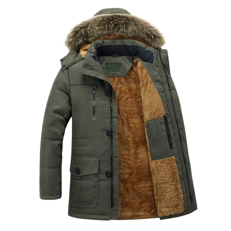 Jacket Fleece-lined Thickened Military Coat