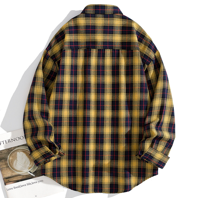 Men's Casual And Loose Plaid Casual Long-sleeve Shirt - Image 3