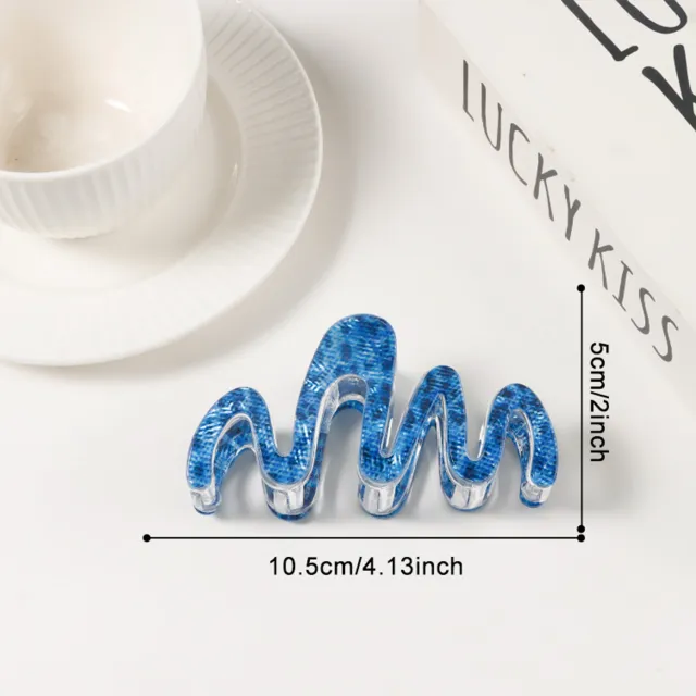 Textured Leopard print Starfish Wave All match Hair Clips Blue Wave - Shop at LoveMi