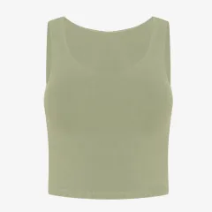 New Summer Yoga Vest Sleeveless Sports Workout Clothes With Chest Pad V-neck Slimming Simple - Avocado Green - View 1