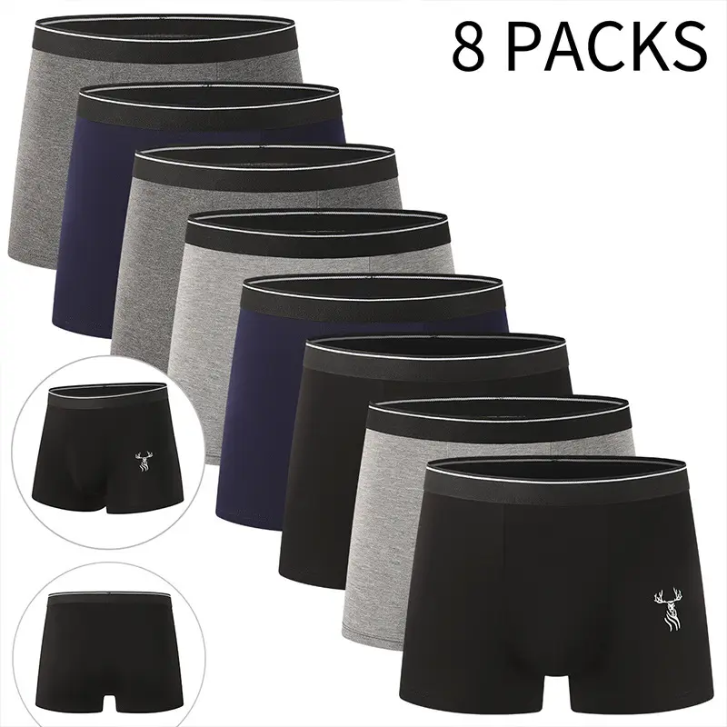 8-Piece Set Of Mens Boxer Briefs, Fashionable