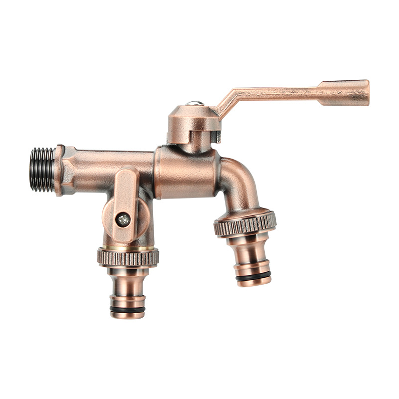 Pure Copper Outdoor Faucet One-switch Two-way Dual-purpose