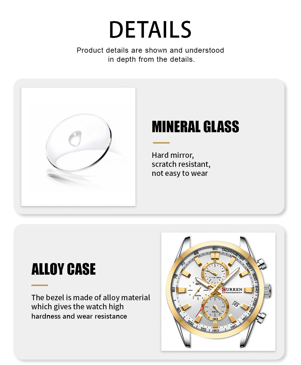 Men's Steel Belt Six-pin Chronograph Quartz Watch - Image 8