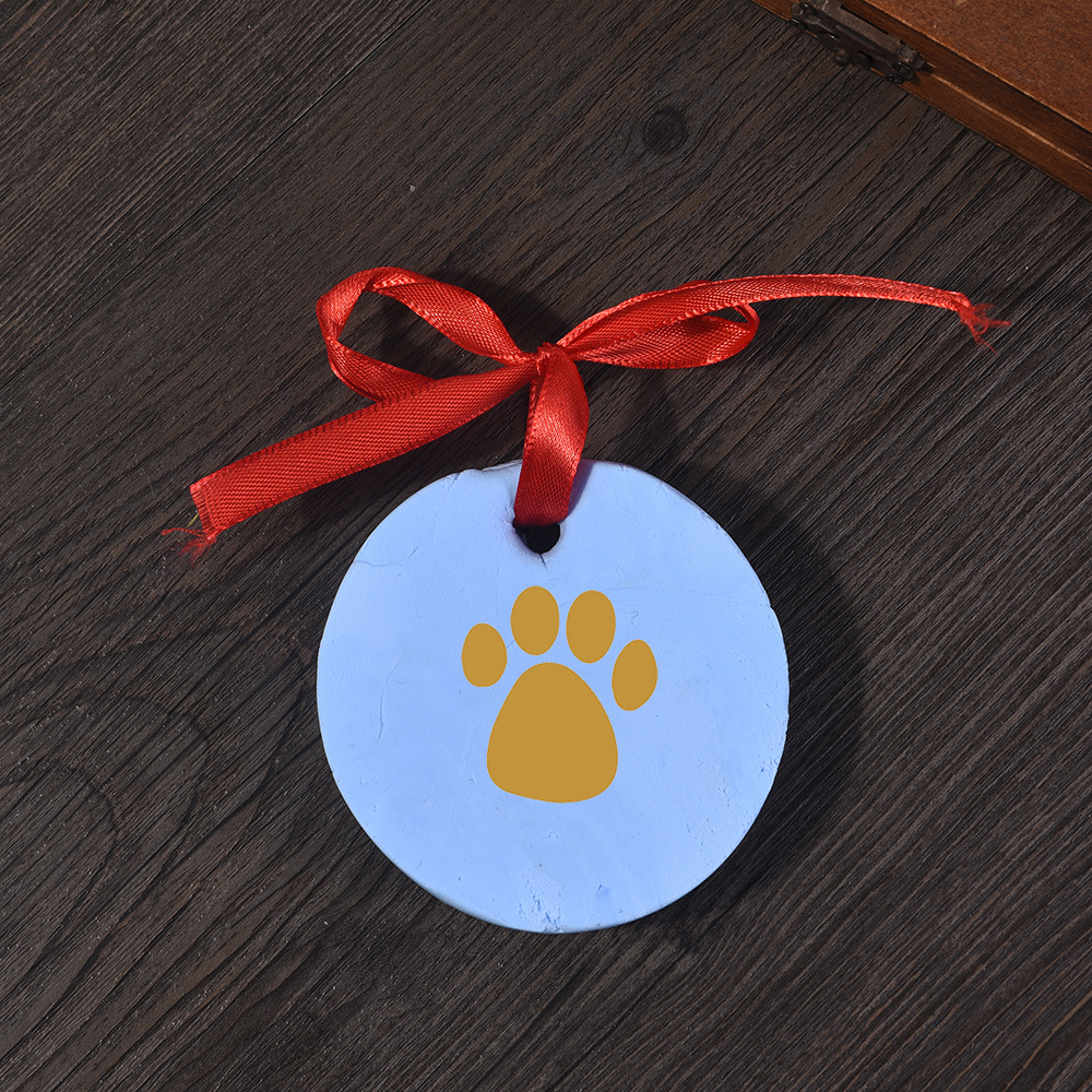 White Pet Cat And Dog Paw DIY Ink Pad Souvenir