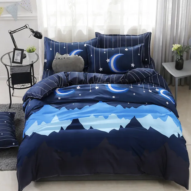 Skin friendly Home Textile Simple Bedding Four piece Set Good Night - Shop at LoveMi