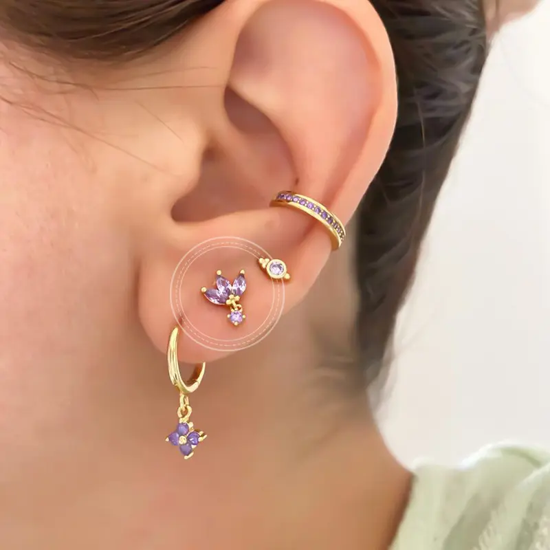 S925 Silver Needle Stud Earrings