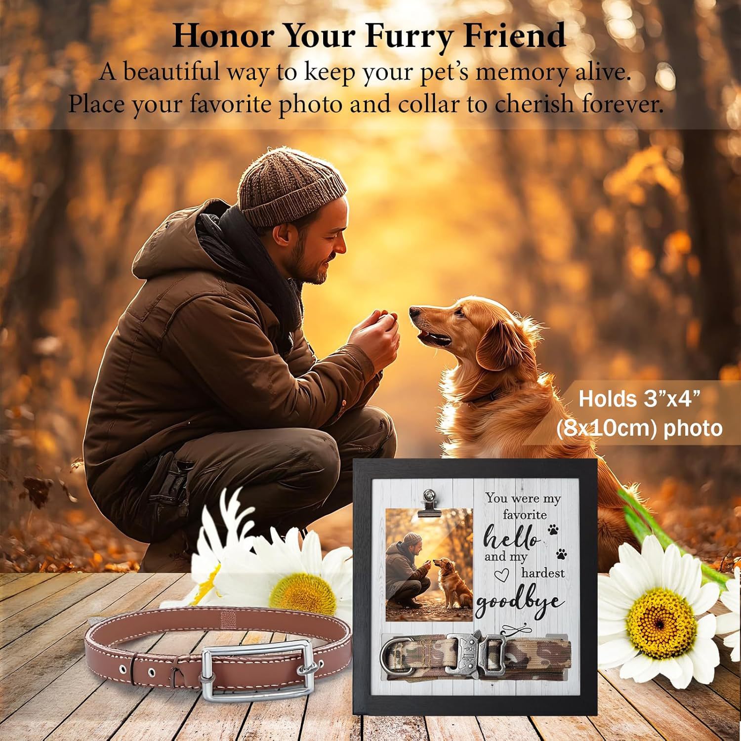 A Keepsake Featuring A Cat And Dog In A Photo Frame