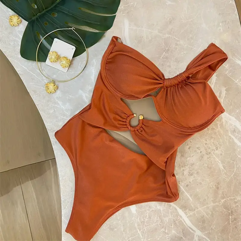 One-shoulder Tight-fitting Swimsuit One-piece