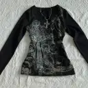 Womens Printed T-Shirt With V-Neck And Long Sleeves view 6