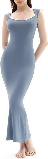 Womens Form-fitting Mermaid-style Long Dress