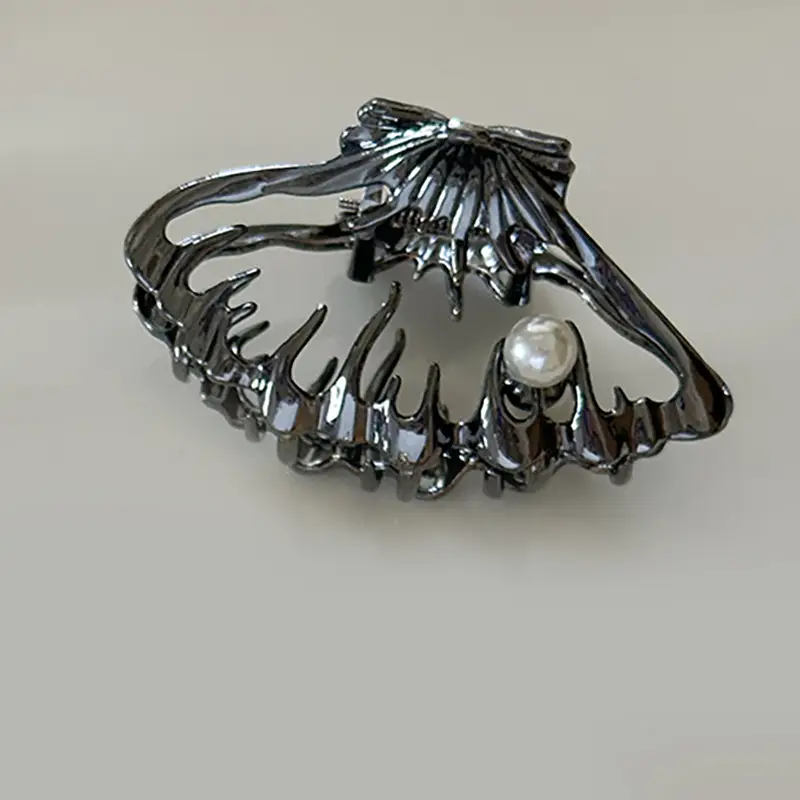 Luxury Metallic Hollow Shell Hair Clip